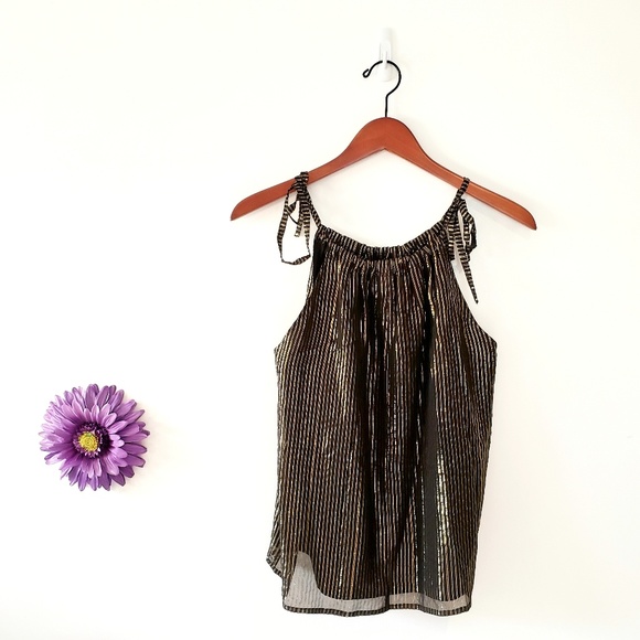 Madewell Metallic Striped Cami Top Size 00 - Picture 4 of 8